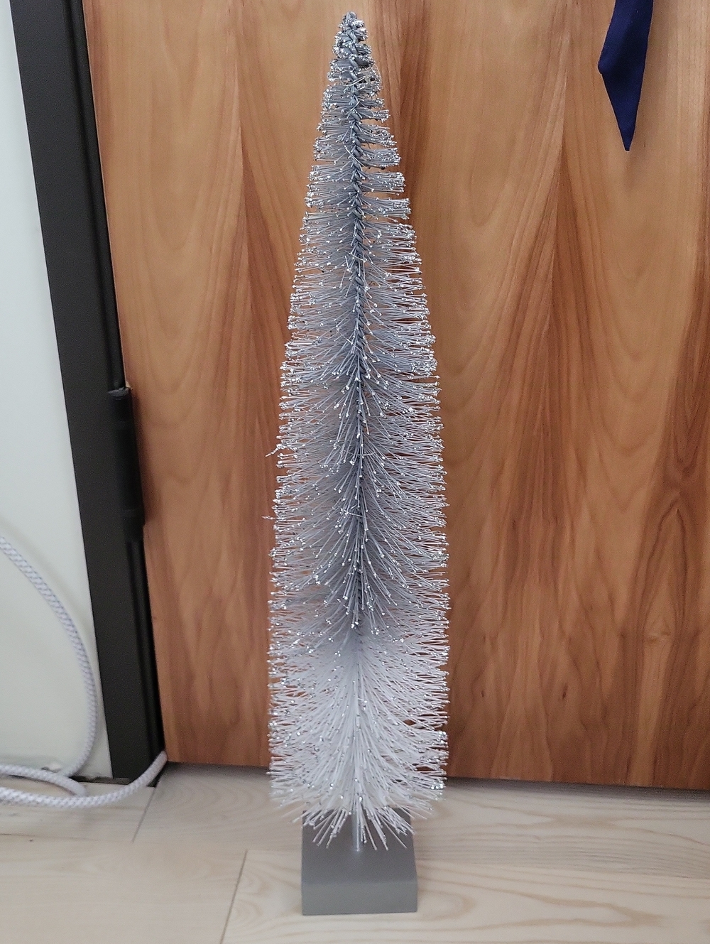 Silver Sparkle Bottle Brush Holiday Tree - Brand Unspecified